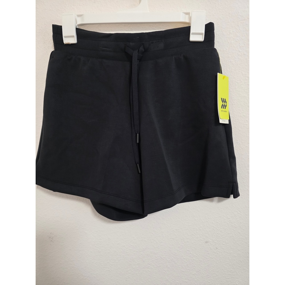 All in Motion Womens Airy Sleek Shorts Black High Rise Athletic Size S NWT
